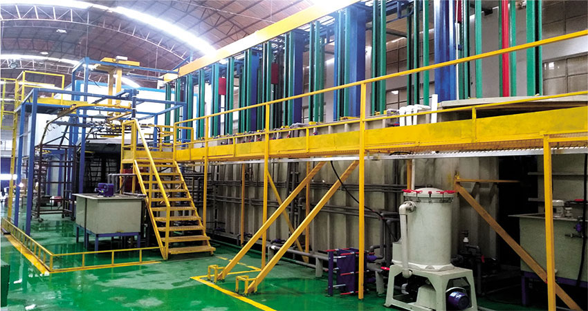 Electrophoretic coating production line