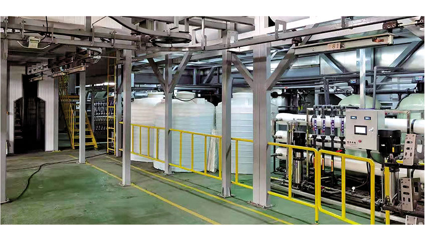 Electrophoretic coating production line